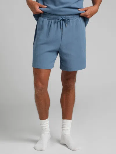 Comfrt Men's  Waffle Lounge 7" Short In Blue