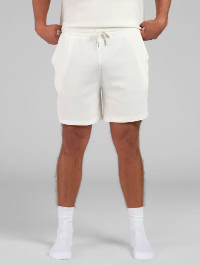 Comfrt Men's  Waffle Lounge 7" Short In White