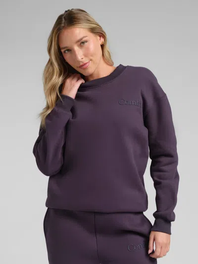 Comfrt Minimalist Crew Sweatshirt In Blackberry