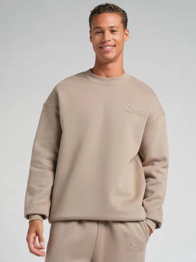 Comfrt Minimalist Crew Sweatshirt In Dune