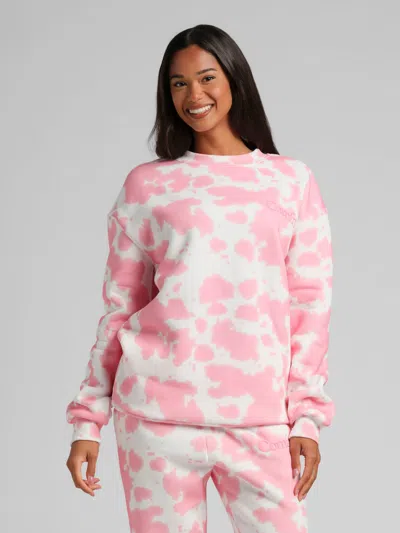 Comfrt Minimalist Crew Sweatshirt In Pink