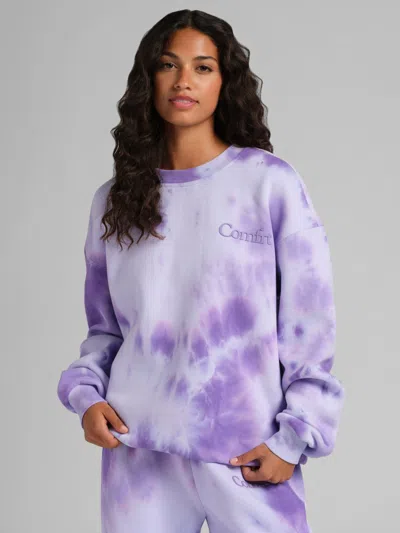 Comfrt Minimalist Crew Sweatshirt In Purple