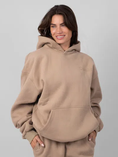 Comfrt Minimalist Hoodie In Brown