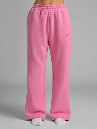 Comfrt Minimalist Straight Leg Sweatpants In Pink