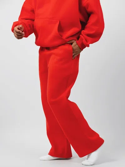 Comfrt Minimalist Straight Leg Sweatpants In Red