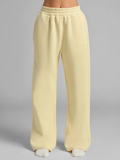 Comfrt Minimalist Straight Leg Sweatpants In Yellow