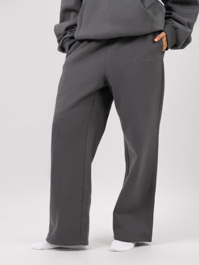 Comfrt Minimalist Straight Leg Sweatpants-long In Steel Grey
