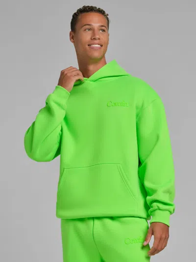 Comfrt Neon Minimalist Hoodie-mega In Green