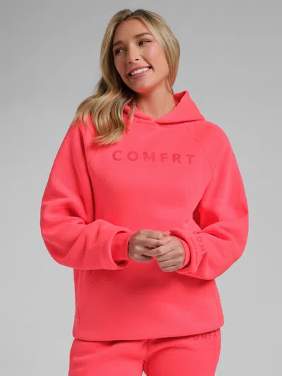 Comfrt Neon Tranquil Hoodie In Red