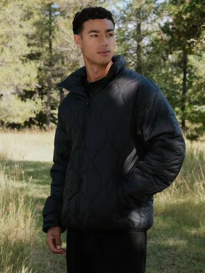 Comfrt Packable Puffer Jacket In Black