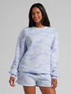 Comfrt Pastel Crew Sweatshirt In Blue