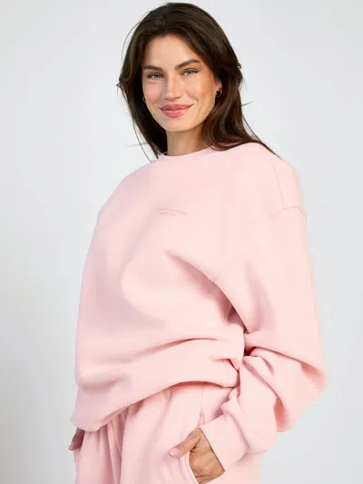Comfrt Pastel Crew Sweatshirt In Pink