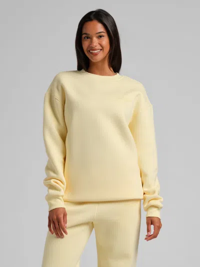 Comfrt Pastel Crew Sweatshirt In Yellow