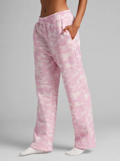 Comfrt Pastel Straight Leg Sweatpants In Pink