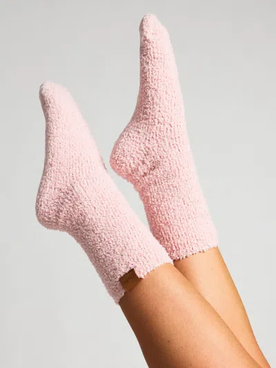 Comfrt Pillow Walk Cozy Socks In Pink