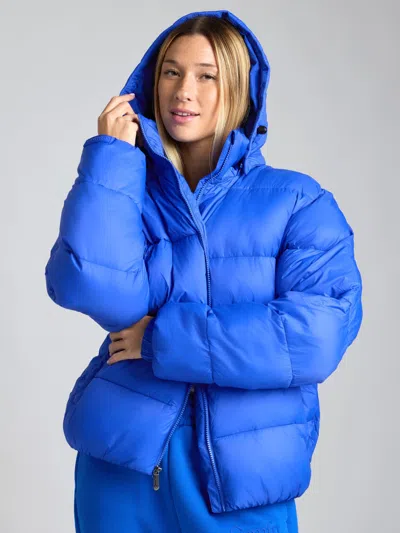Comfrt Puffer Jacket In Blue