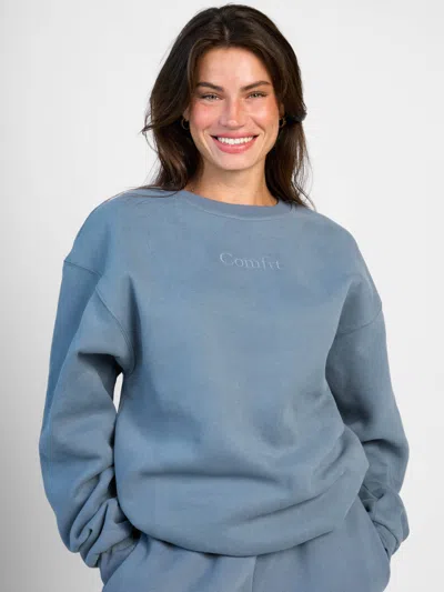 Comfrt Signature Crew Sweatshirt In Blush Leopard