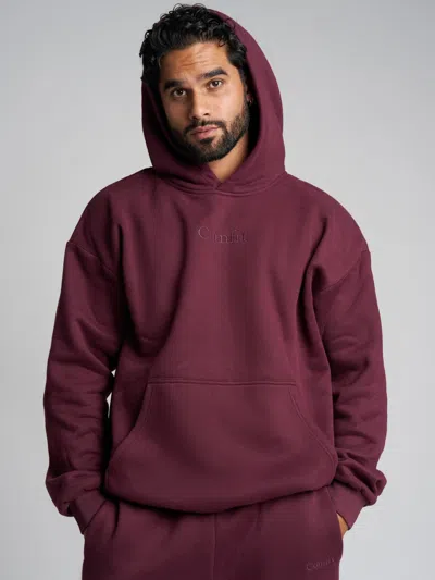 Comfrt Signature Hoodie In Burgundy