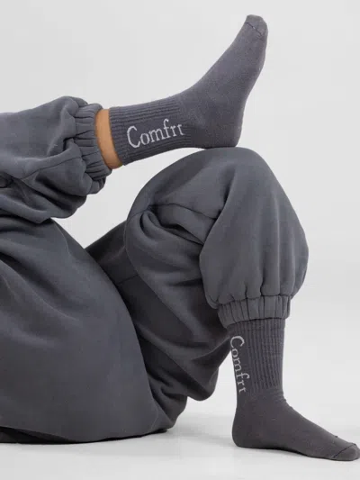 Comfrt Signature Mid Length Socks In Blue