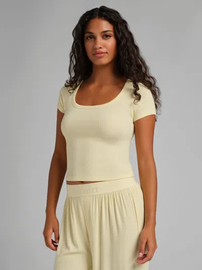 Comfrt Slinky Rib Baby Tee In Yellow