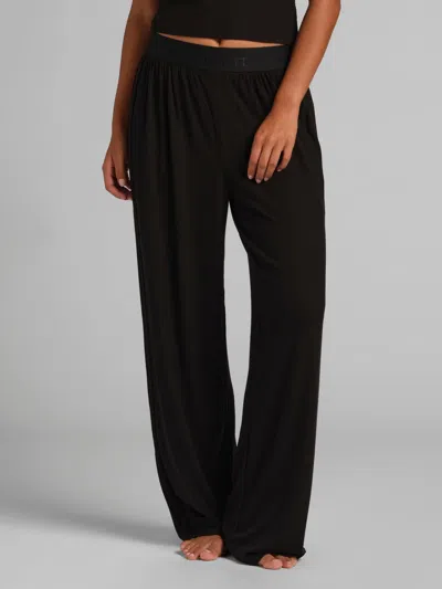 Comfrt Slinky Rib Lounge Pant In Black