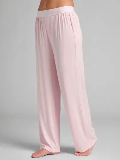 Comfrt Slinky Rib Lounge Pant In Pink