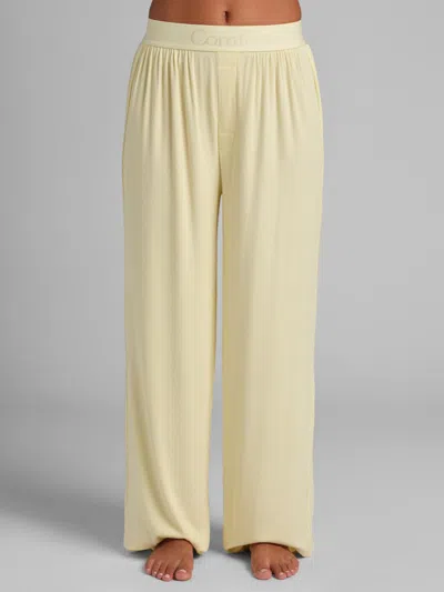 Comfrt Slinky Rib Lounge Pant In Yellow