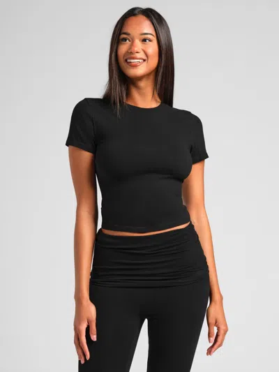 Comfrt Softstretch Baby Tee In Black
