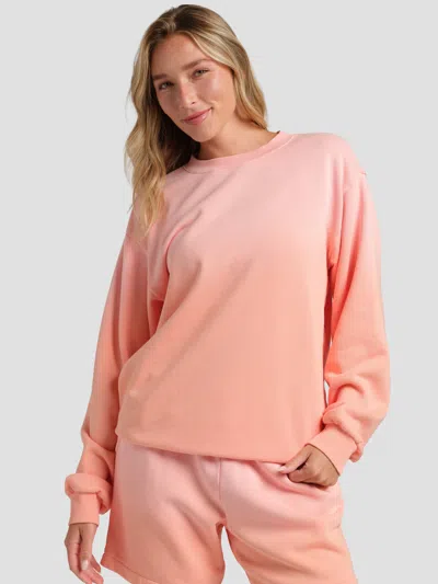 Comfrt Sunwashed Crew Sweatshirt In Pink