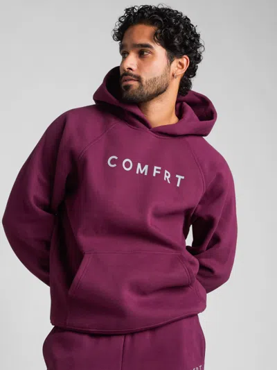 Comfrt Tranquil Hoodie In Burgundy