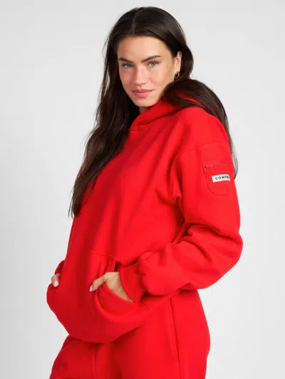 Comfrt Travel Essentials Hoodie In Red