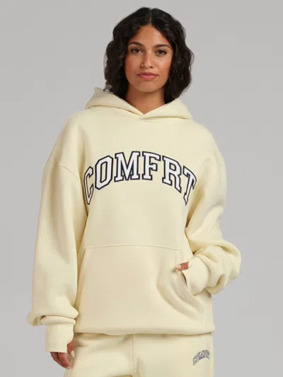 Comfrt Varsity Hoodie In Yellow