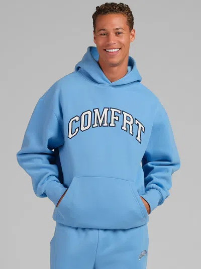 Comfrt Varsity Hoodie In Blue