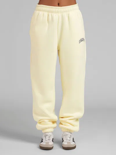 Comfrt Varsity Logo Sweatpants In Yellow
