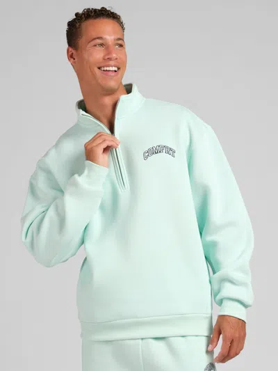 Comfrt Varsity Quarter Zip In Green