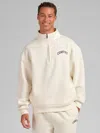 Comfrt Varsity Quarter Zip In White