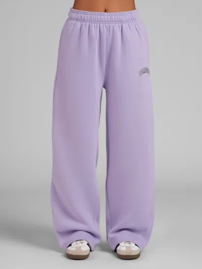 Comfrt Varsity Straight Leg Sweatpants In Purple