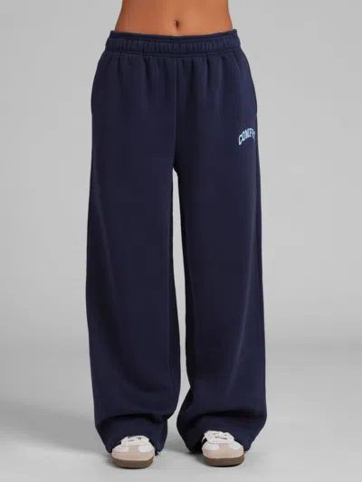 Comfrt Varsity Straight Leg Sweatpants In Blue