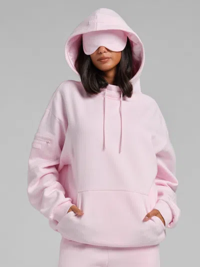 Comfrt Vip Airplane Mode Travel Hoodie – Mega In Powder Pink
