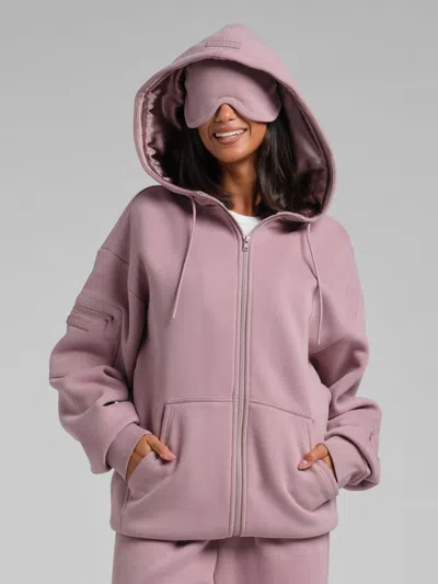Comfrt Vip Airplane Mode Travel Zip Hoodie – Mega In Orchid