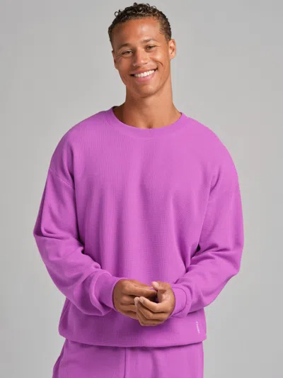 Comfrt Vip Exclusive Waffle Lounge Long Sleeve In Purple