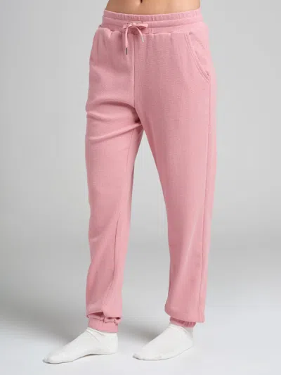 Comfrt Waffle Lounge Jogger In Pink