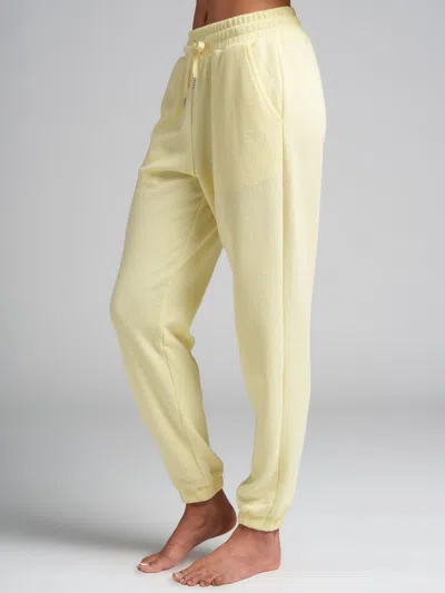 Comfrt Waffle Lounge Jogger In Yellow