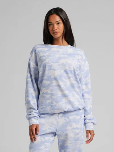 Comfrt Waffle Lounge Long Sleeve In Blue