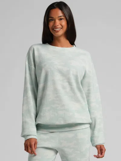 Comfrt Waffle Lounge Long Sleeve In Blue