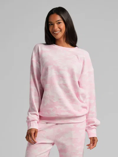 Comfrt Waffle Lounge Long Sleeve In Pink