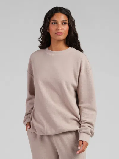 Comfrt Waffle Lounge Long Sleeve In Bark