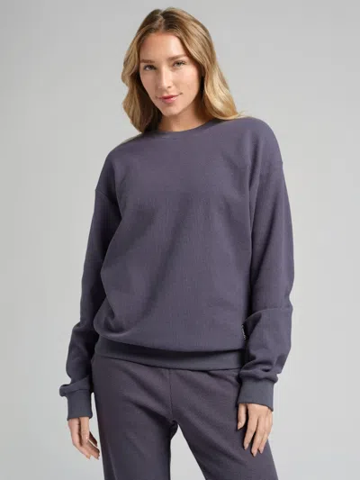 Comfrt Waffle Lounge Long Sleeve In Blue