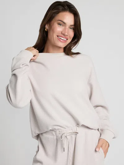 Comfrt Waffle Lounge Long Sleeve In Gray