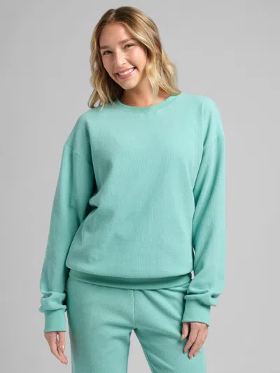 Comfrt Waffle Lounge Long Sleeve In Green